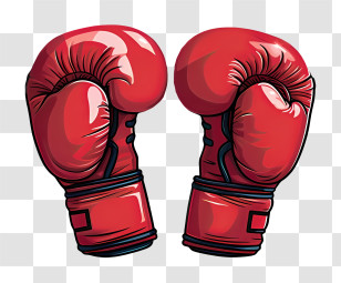 Red Boxing Gloves - Red Boxing Gloves For Combat Sports Illustration Transparent PNG