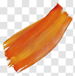 Cartoon - Orange Brush Stroke Art Transparent PNG