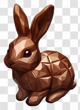 Isometric Chocolate Bunny - Chocolate Bunny For Easter Transparent PNG