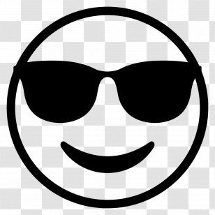 Sunglasses Emoji Emoticon - Emojipedia - Black Transparent PNG