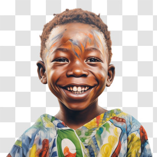 African Child
 - Smiling Child With Face Paint Transparent PNG