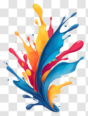 Paint Splash - Vibrant Color Splash Design Transparent PNG