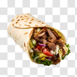 National Shawarma Day - Shawarma Wrap With Vegetables Transparent PNG
