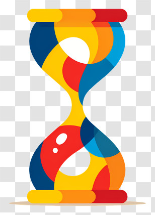 Hourglass Icon - Colorful Hourglass Illustration Transparent PNG