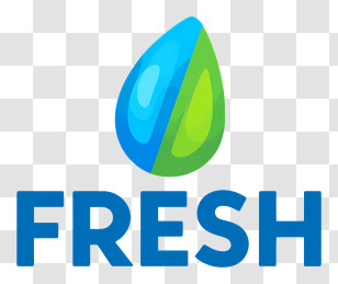 Fresh Logo - Fresh Blue-Green Drop Logo Transparent PNG