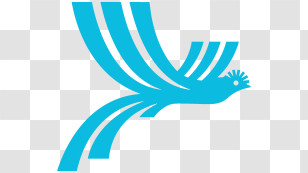 Fedefut Guatemala Logo - Stylized Blue Bird Logo Transparent PNG