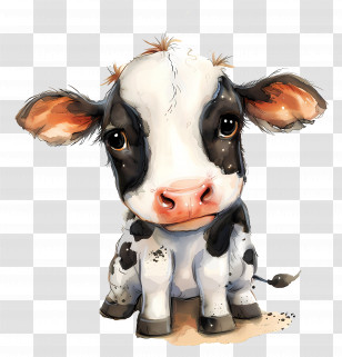 Cute Cow - Cute Cow Calf Transparent PNG