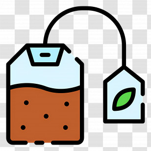 Tea Bag - Tea Bag With Leaf Icon Transparent PNG
