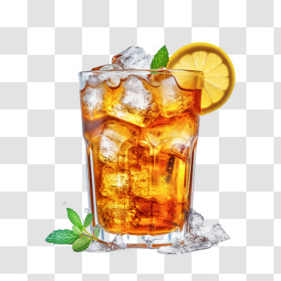 Ice Tea
 - Refreshing Iced Tea With Lemon And Mint Transparent PNG