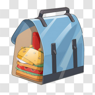 Food Delivery Bag - Sandwich Packed In Lunchbox Illustration Transparent PNG