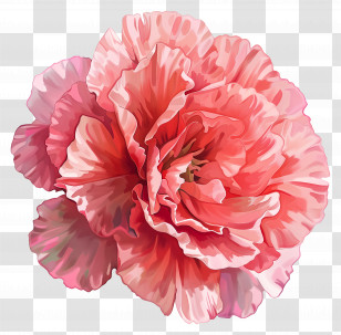 Carnation Pink - Realistic Pink Carnation Flower Illustration Transparent PNG