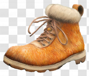 Shoe - Furry Boot For Winter Transparent PNG
