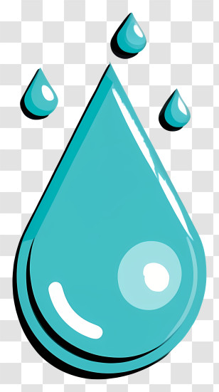 Tear Drop - Teardrop-Shaped Blue Water Droplets Illustration Transparent PNG