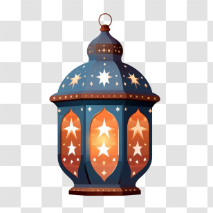 Islamic Lamp - Decorative Lantern With Star Patterns Illustration Transparent PNG