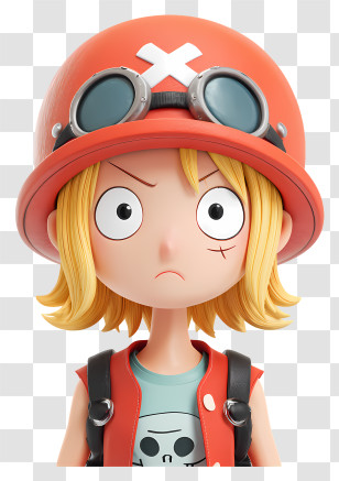 One Piece Anime - Cartoon Character With Helmet Transparent PNG