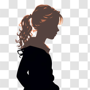 Girl - Silhouette Of A Girl Transparent PNG