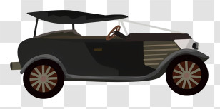 Icon - Vintage Car Illustration In Retro Style Transparent PNG