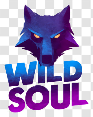 Wild Soul - Blue-Purple Wolf Head 'Wild Soul' Transparent PNG