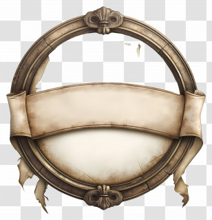 Banner Circle - Vintage Frame With Banner Transparent PNG