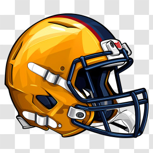 Football Helmet - Yellow Football Helmet With Protective Gear Transparent PNG