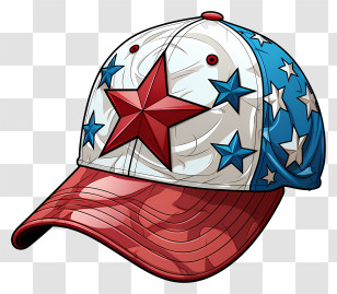 Hat - Patriotic Star-Spangled Cap Transparent PNG