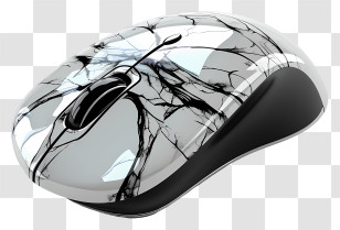 Cool Design Mouse - Stylish Black And White Patterned Mouse Transparent PNG