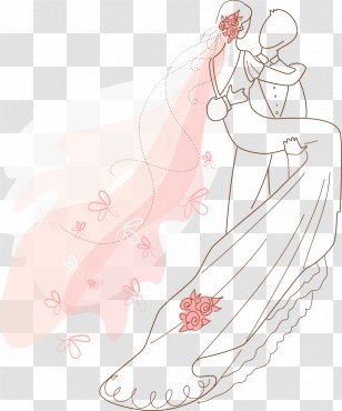 Wedding Invitation Bride Woman - Tree - And Groom Transparent PNG