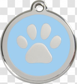 Dog Tag Pet Dingo Steel - Red Paw Transparent PNG