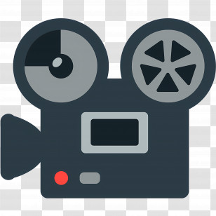 Film Projector Emoji - Classic Film Camera Icon Transparent PNG