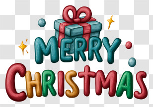 Merry Christmas Text - Merry Christmas Colorful Lettering Transparent PNG