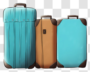 Luggage - Colorful Suitcases For Travel Transparent PNG