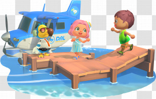 Animal Crossing - Animal Crossing Characters On Dock Transparent PNG