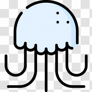 Jellyfish - Cute Jellyfish Illustration Transparent PNG