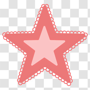 Icon - Pink Star With Scalloped Edges Transparent PNG