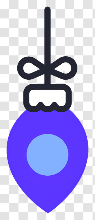 Blue Object - Purple Christmas Ornament With Bow Transparent PNG