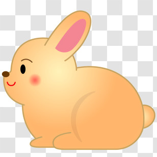 Icon - Cute Bunny Cartoon Illustration Transparent PNG