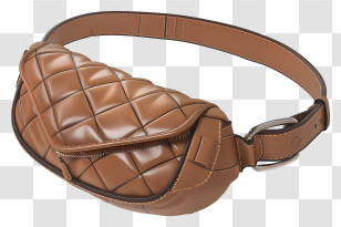 Belt Bag - Quilted Brown Belt Bag Transparent PNG