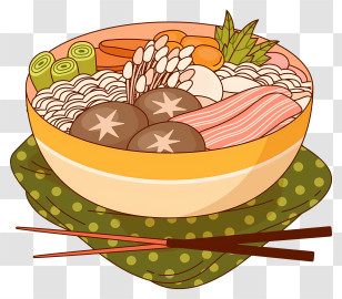 Thai Food - Hearty Bowl Of Noodles Transparent PNG