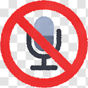 Cartoon - No Microphone Symbol Transparent PNG