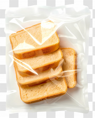 Plastic Bread Packaging - Sliced Bread In Plastic Bag Transparent PNG