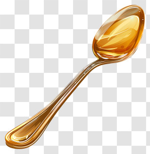 Golden Spoon - Golden Spoon Illustration Transparent PNG
