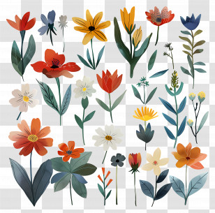 Flower - Colorful Decorative Flowers Transparent PNG