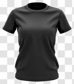 Black Tshirt - Plain Black T-Shirt Illustration Transparent PNG