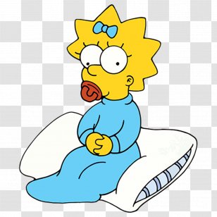 Maggie Simpson Homer Marge Bart Lisa - Yellow Transparent PNG