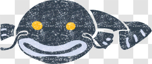 Icon - Swimming Fish With Yellow Eyes Transparent PNG