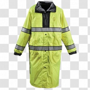 Outerwear Raincoat High-visibility Clothing Jacket - Sleeve Transparent PNG
