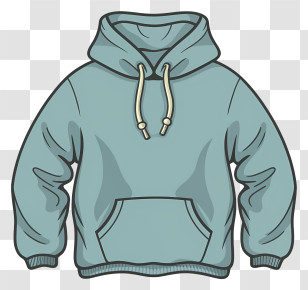 Clothing - Casual Blue Hoodie Transparent PNG