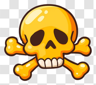 Skull And Crossbones Emoji - Skull And Crossbones Symbol Transparent PNG