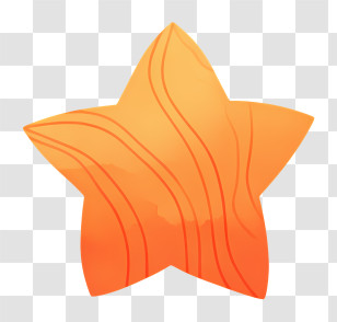 Star Background - Vibrant Orange Star Shape Transparent PNG