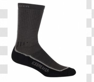 Crew Sock Icebreaker Dress Socks Coolmax - Black - Female Hiker Transparent PNG